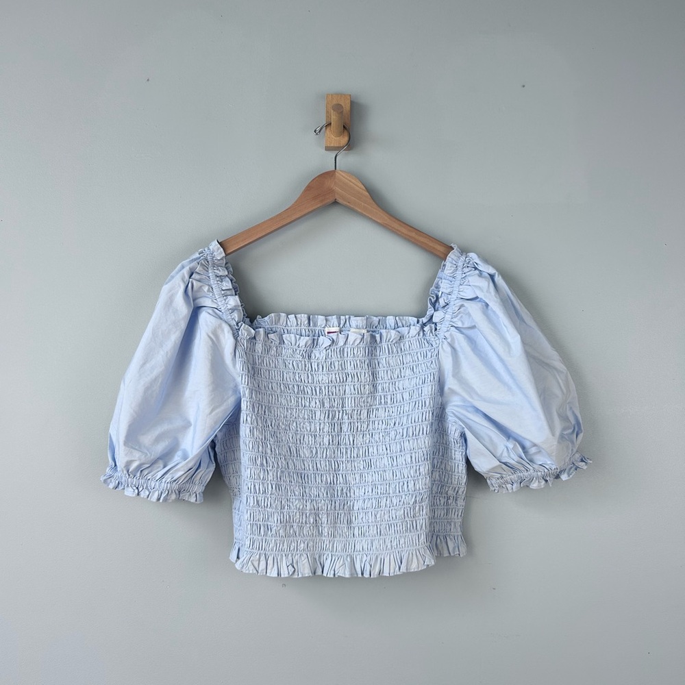 NEW | Levi’s Rey Smocked Short Sleeve Blouse Womens Size XL